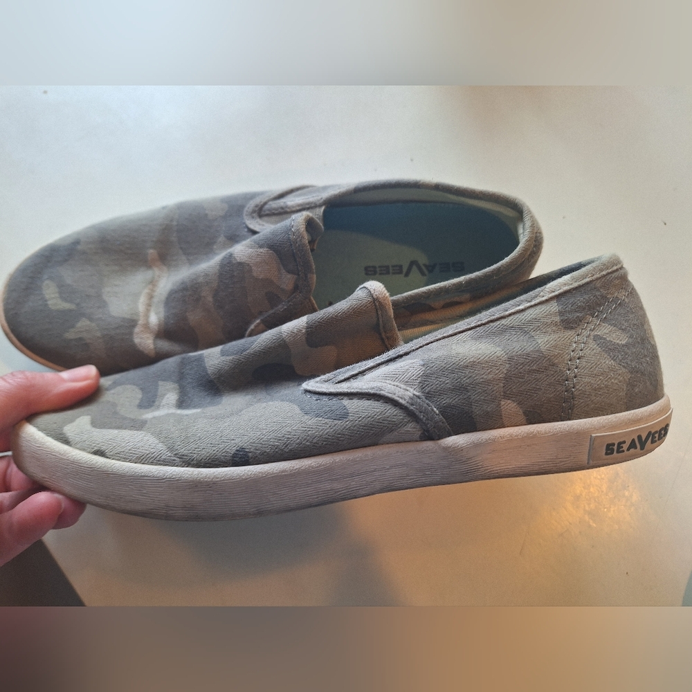 Women's Seavees Baja Camo Slip On Shoe, Size 8